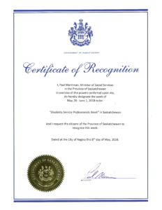 DSP Week Proclamation Certificate of Recognition